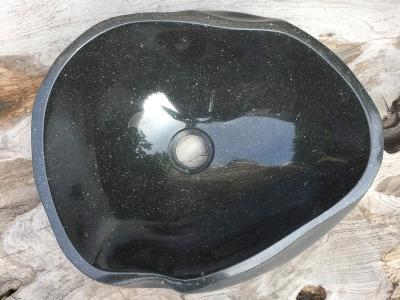 POLISHED STONE WASHBASIN NOIR
