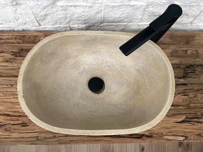 MSV 141592 Tazza Di Sabbia Malua - Portaoggetti Decorativo In Poliresina Effetto Pietra - Argento, 11 Cm