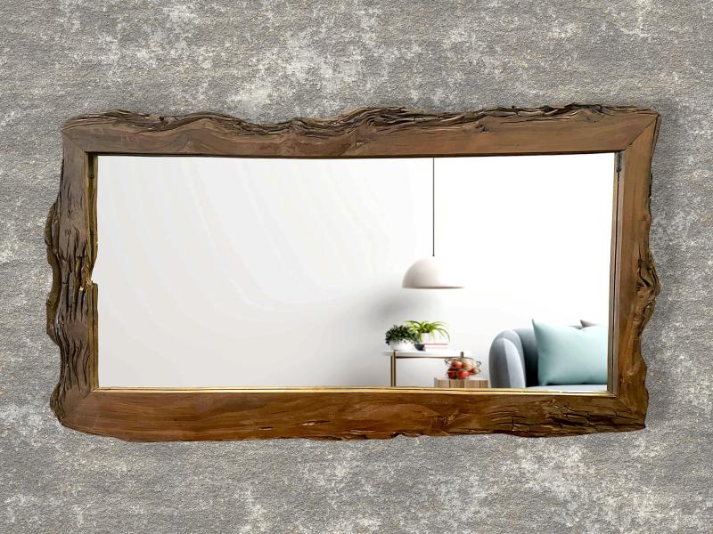  MUAUSU Espejo de pared decorativo grande de 31.5 x 47 pulgadas,  espejo veneciano rectangular plateado para sala de estar, comedor,  decoración de pared : Hogar y Cocina