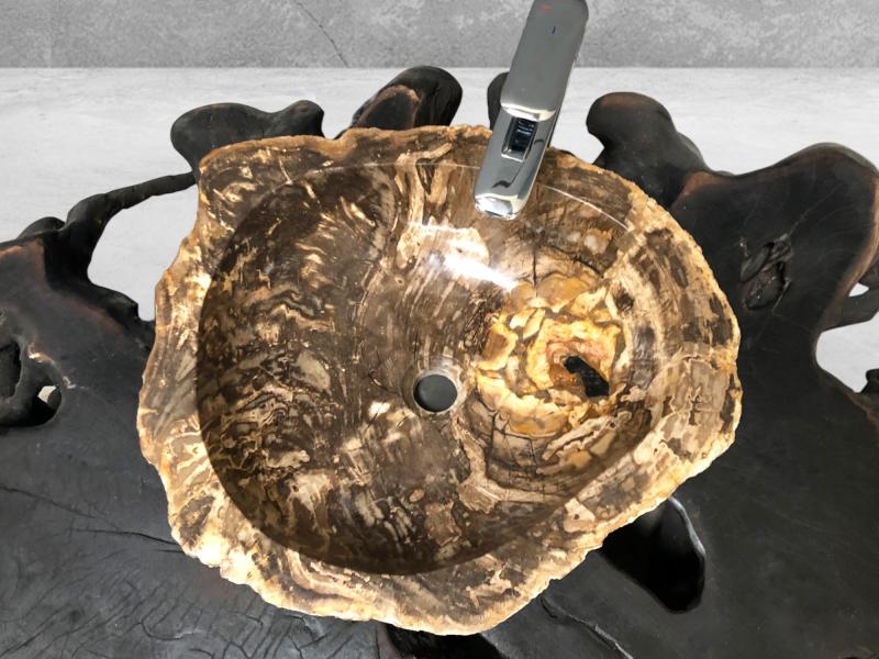 LAVABO DE MADERA PETRIFICADA BANUS
