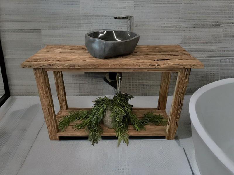 MUEBLE DE BAÑO DE TECA ANTIGUA POL