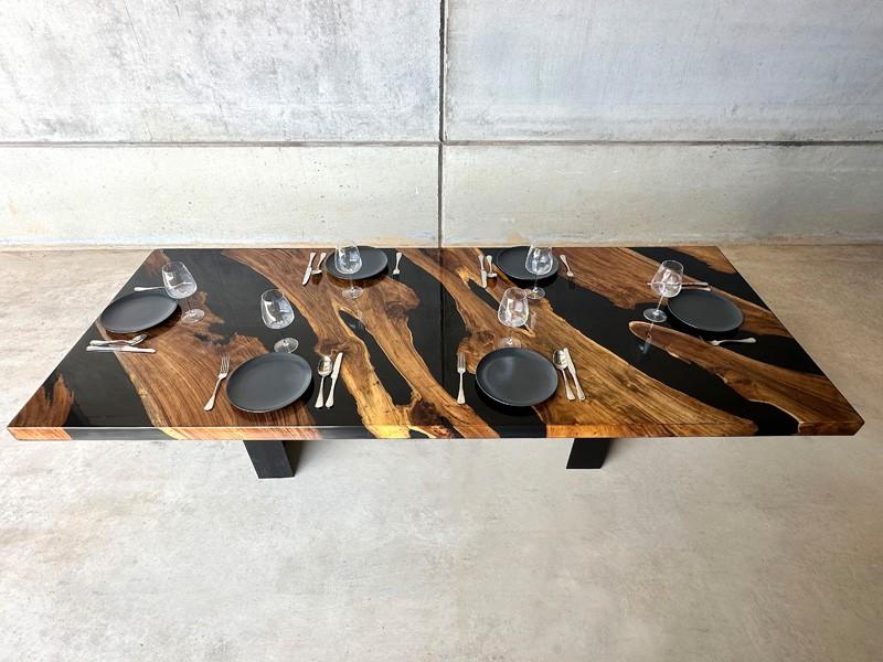 Mesa de Resina Epoxica y Madera para Comedor - Arrelart