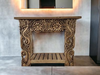 CARVED WOODEN BATHROOM...