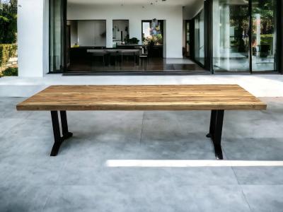 MESA MADERA ENVEJECIDA PARA COMEDOR CATALINA