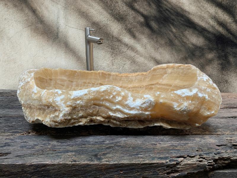 LAVABO DE PIEDRA TRANSLUCIDA PERLE