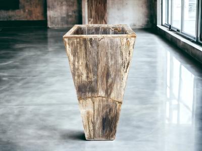 LAVABO TOTEM IN LEGNO PIETRIFICATO - VERSALLES