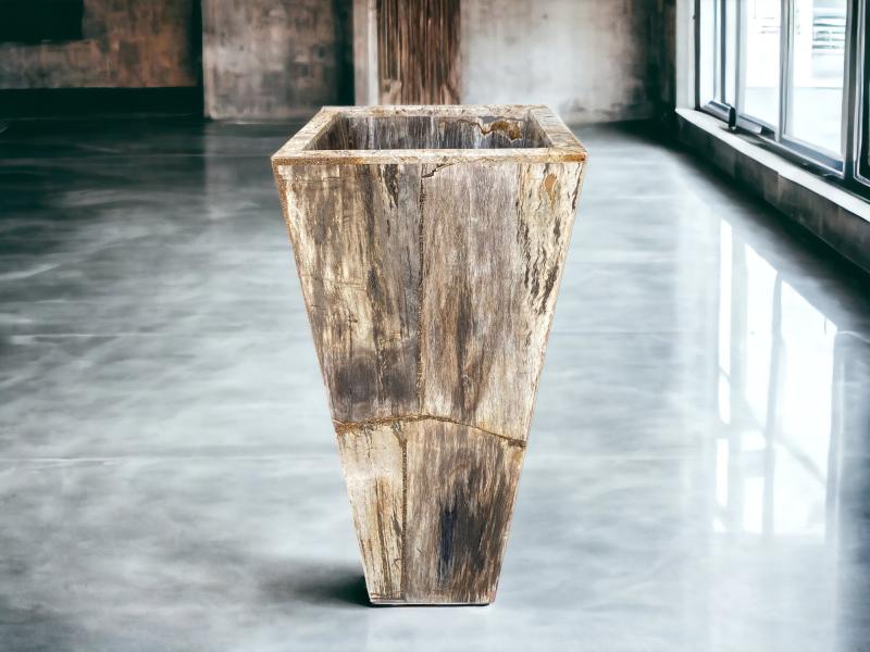 LAVABO TOTEM IN LEGNO PIETRIFICATO - VERSALLES