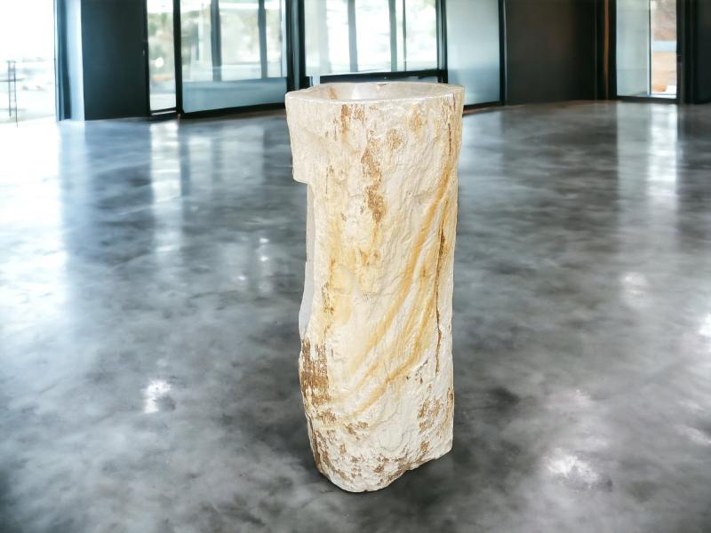 LAVABO DE MADERA PETRIFICADA BRUNO