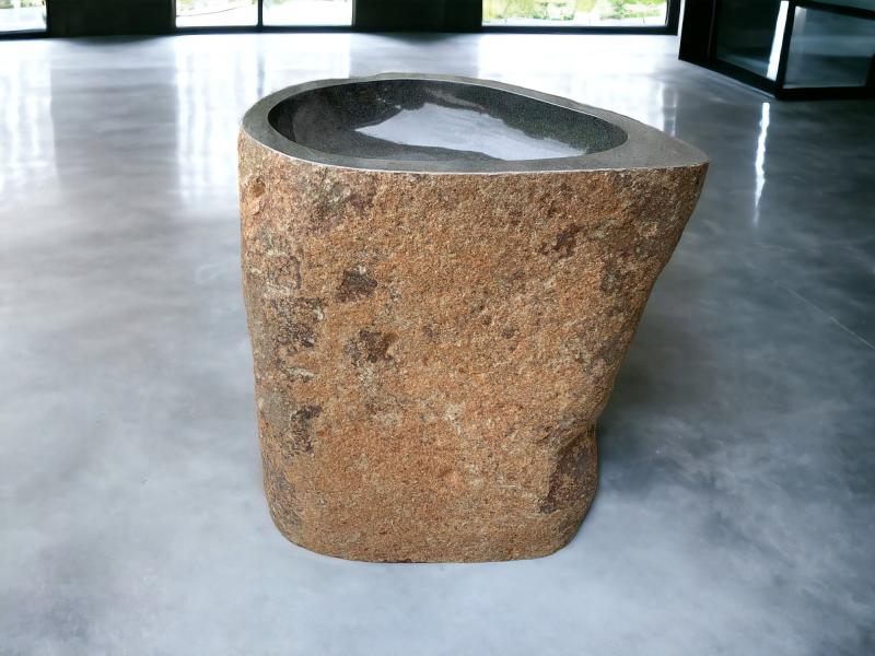 SOCKELWASCHTISCH AUS MASSIVEM STEIN