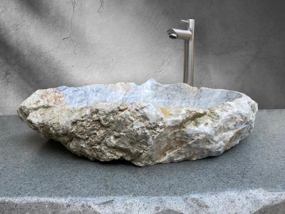 Marble Washbasin with Earthy Colours