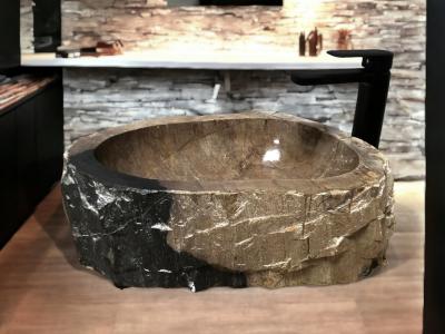 VASQUE DE BAIN EN BOIS FOSSILISE MOANDA