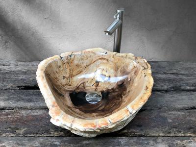 VASQUE DE BAIN EN BOIS FOSSILISE ZAMBIA