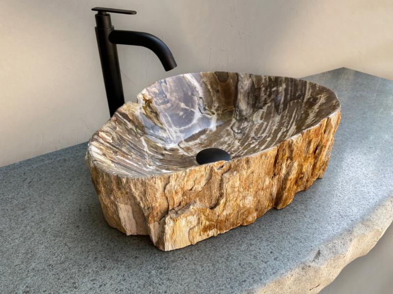 FOSSILES HOLZ-WASCHBECKEN AKUA