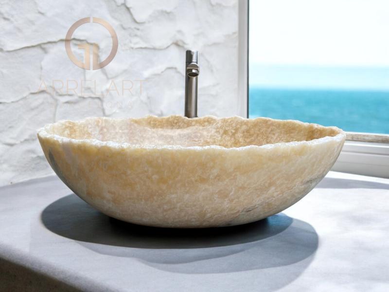LAVABO DE PIEDRA BEIGE DE ONIX NAKAR