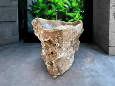 LAVABO DE PIEDRA RUSTICO EN COLUMNA VENCE