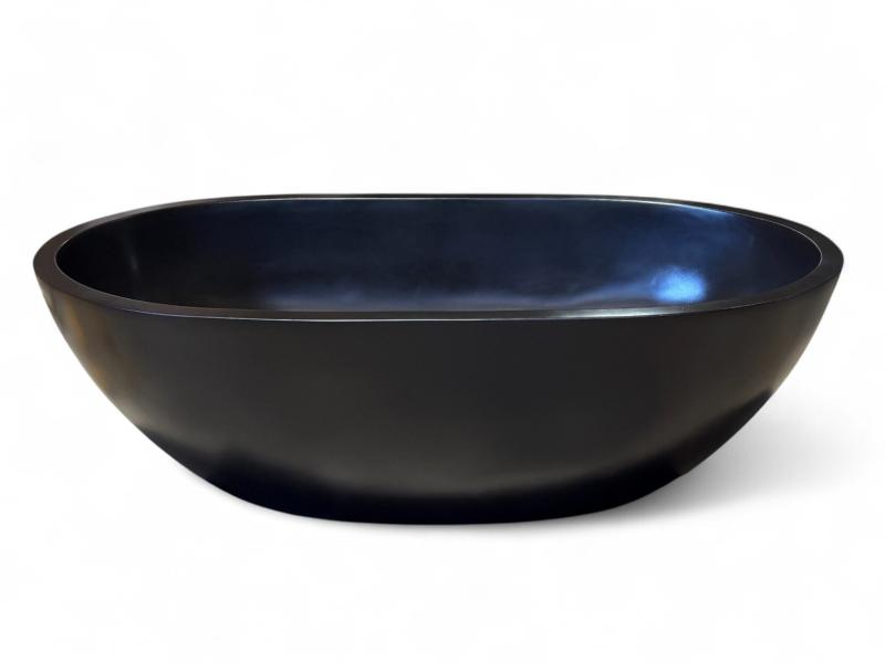 SCHWARZE STEINBADEWANNE MANGATA