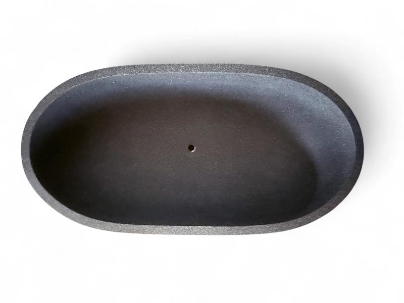 GRAUE FREISTEHENDE BADEWANNE