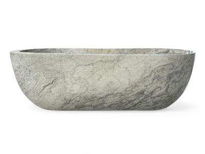 GRAY MARBLE STONE BATHTUB PORTIER