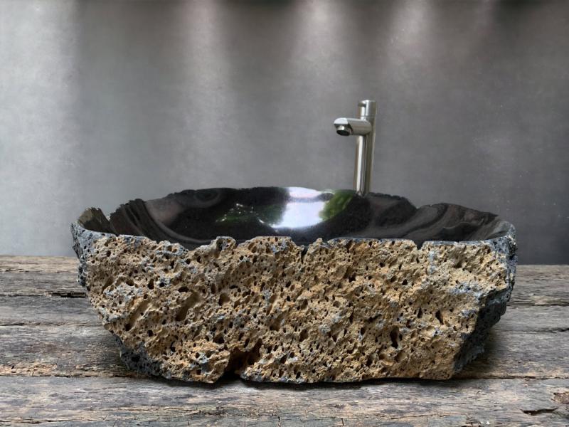 EXCLUSIVO LAVABO DE PIEDRA DE LAVA STELLER