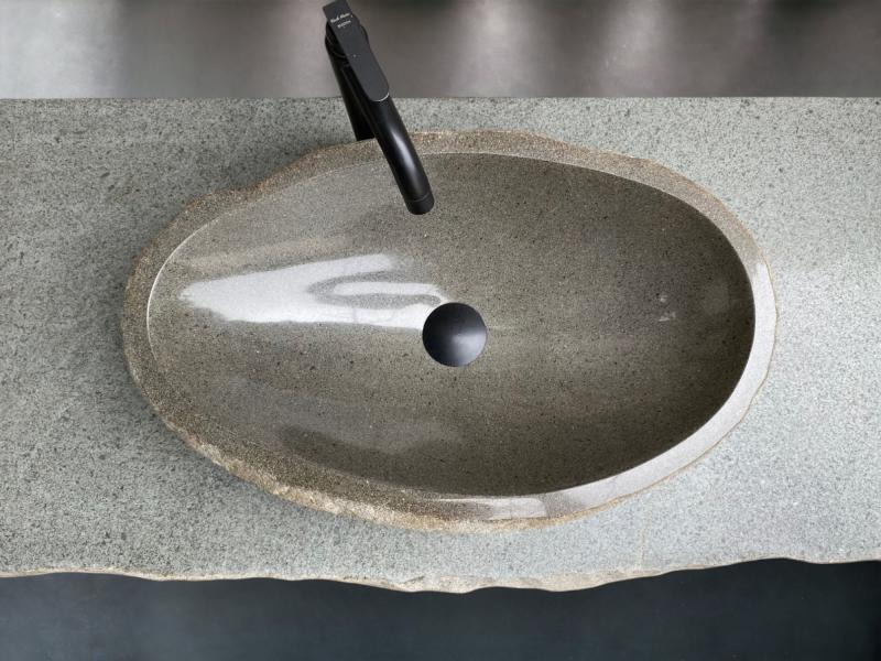 Comprar Lavabo de Piedra Gris - LUSSO