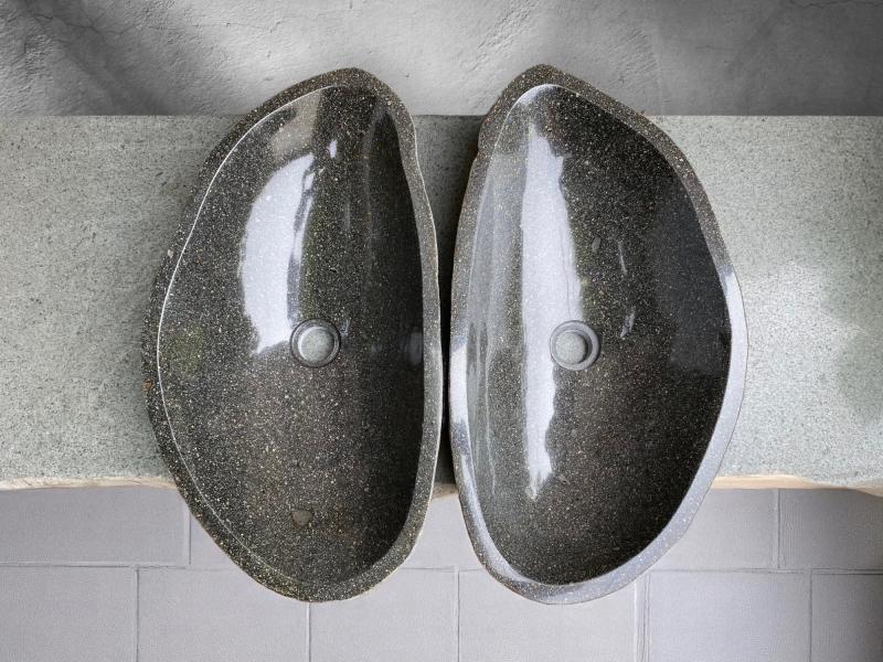 ZWEI WASCHBECKEN AUS STEIN - DORIAN