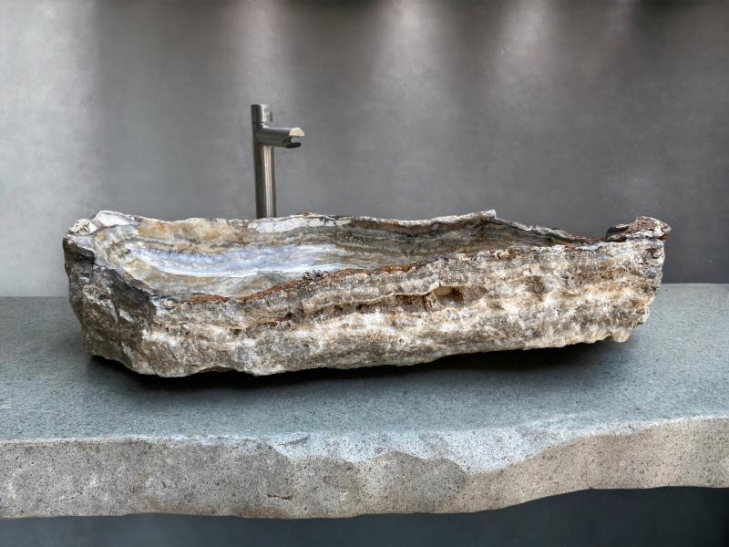 EXCLUSIVO LAVABO DE PIEDRA NATURAL GRANDE