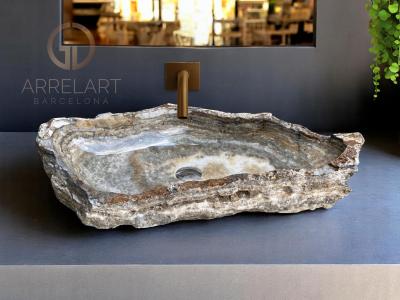 LARGE NATURAL STONE WASHBASIN