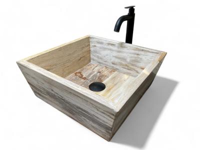 COMPRAR LAVABO CUADRADO DE PIEDRA NATURAL IVORY