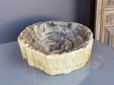 VASQUE A POSER EN BOIS FOSSILISE LOMBOK