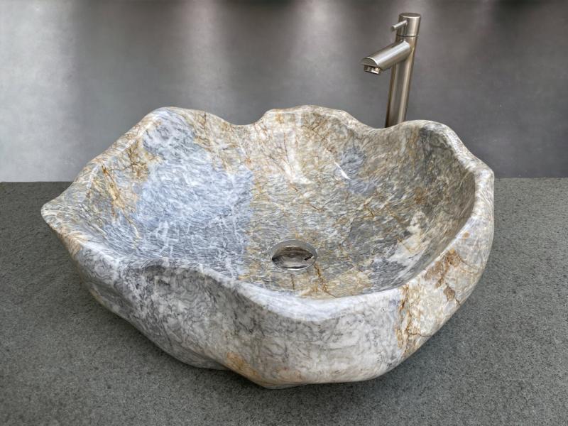 MARBLE WASHBASIN IN NATURAL COLOURS VINCI