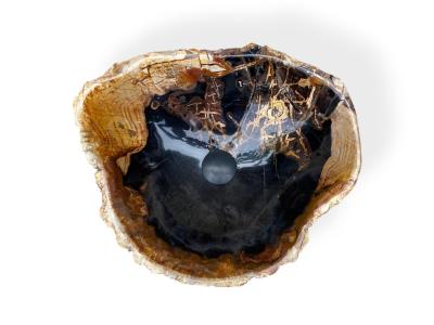 EXCLUSIU LAVABO DEMPEUS DE FUSTA PETRIFICADA BRU
