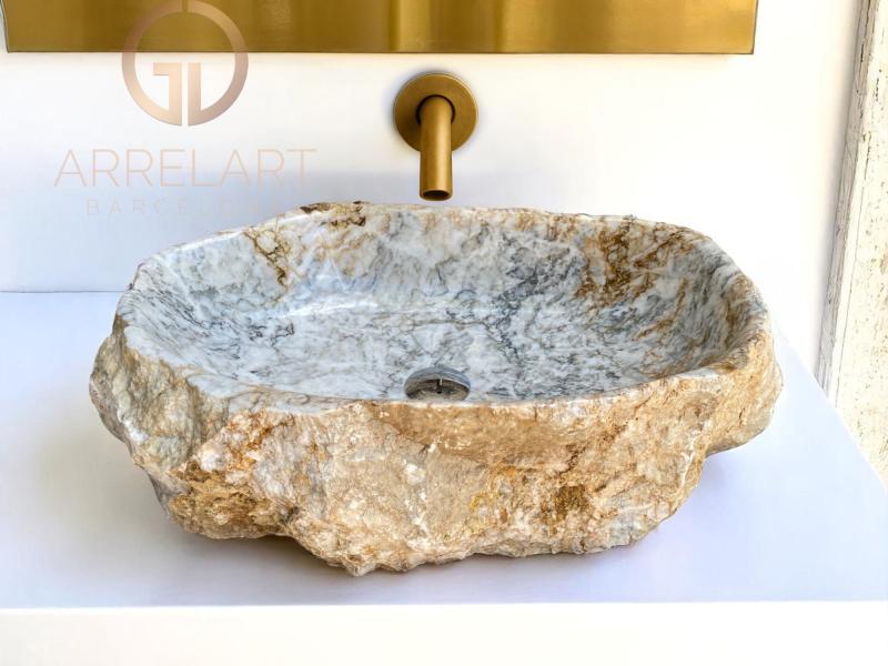 HANDMADE MARBLE WASHBASIN PEARLINE HANDMADE MARBLE WASHBASIN PEARLINE