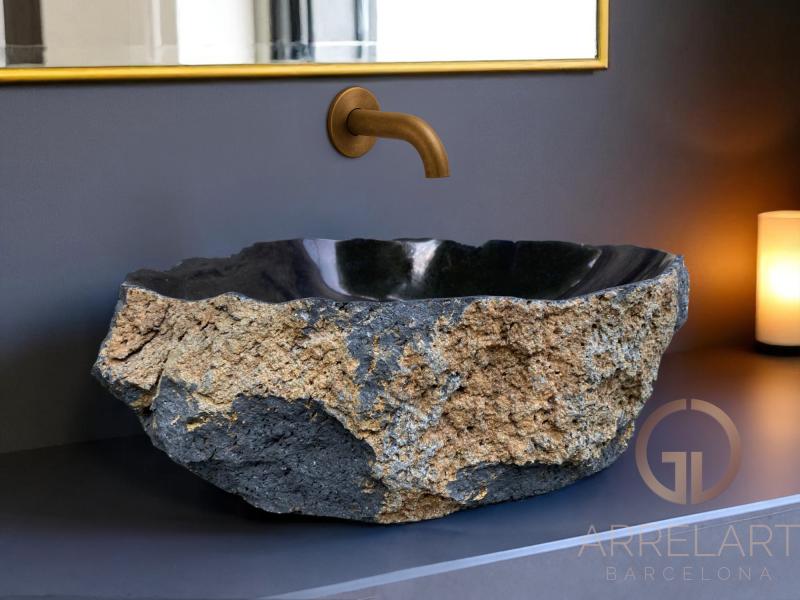LAVABO DE PIEDRA VOLCANICA BLACK SAND LAVABO DE PIEDRA VOLCANICA BLACK SAND