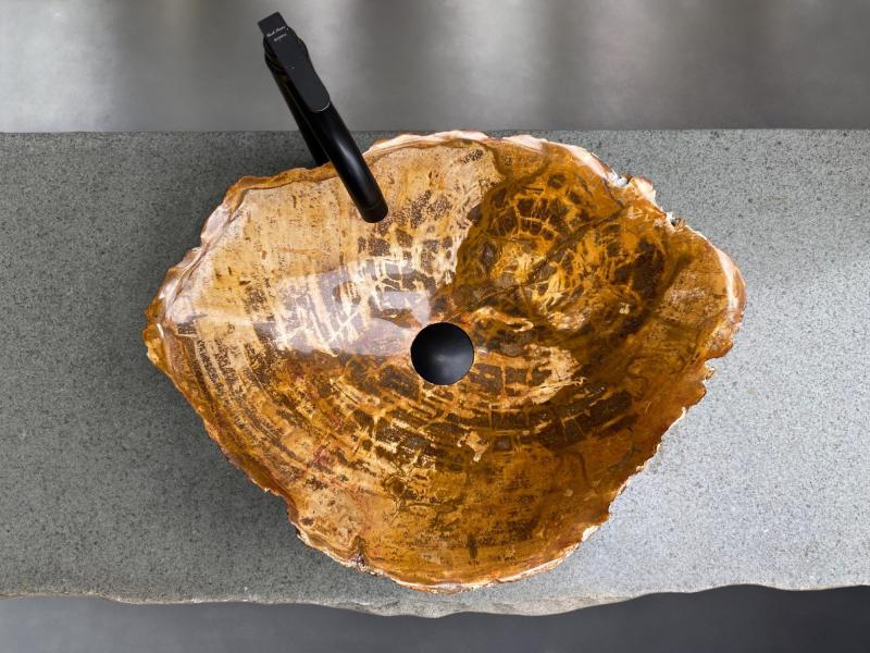 WASCHBECKEN AUS VERSTEINERTEM HOLZ KAUFEN AFRICA