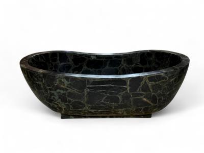 BADEWANNE AUS SCHWARZEM STEIN EDEN NOIR