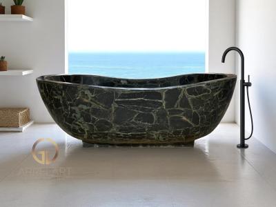 BAÑERA DE MADERA PETRIFICADA EDEN NOIR