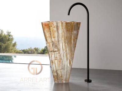 LAVABO DE PIE PIEDRA MARRON NATURE
