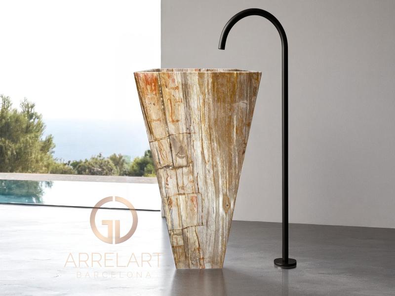 LAVABO DE PIE PIEDRA MARRON NATURE LAVABO DE PIE PIEDRA MARRON NATURE