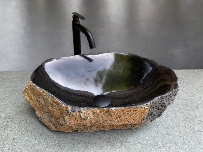 LAVABO DE PEDRA NEGRE I GRIS LLAFRANC