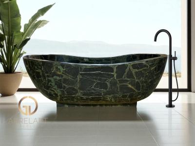 BAÑERA DE MADERA PETRIFICADA EDEN NOIR