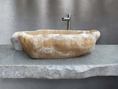 LAVABO AMBAR DE PIEDRA SEMIPRECIOSA NATURAL JUWEL