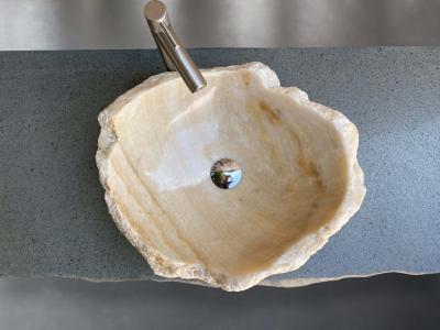 Waschbecken aus Weißem Onyxstein Rom