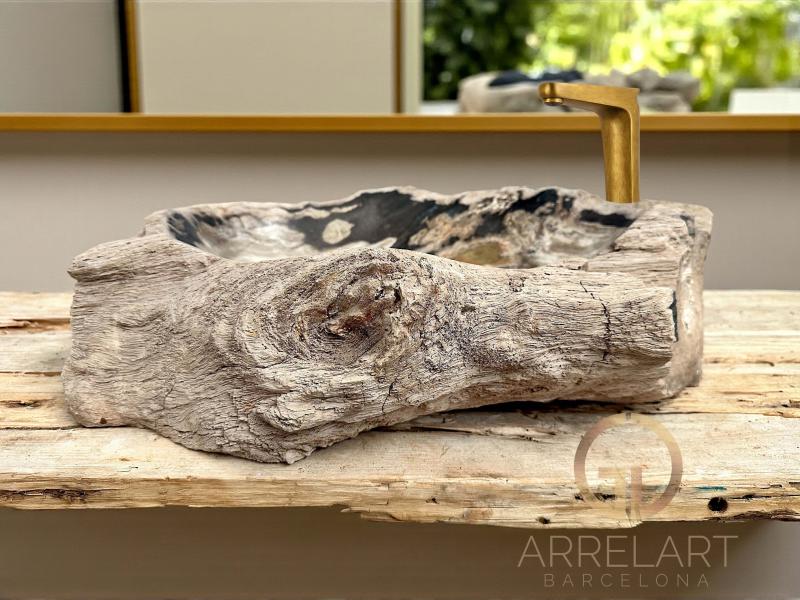 WASCHBECKEN AUS VERSTEINERTEM HOLZ BALI WASCHBECKEN AUS VERSTEINERTEM HOLZ BALI