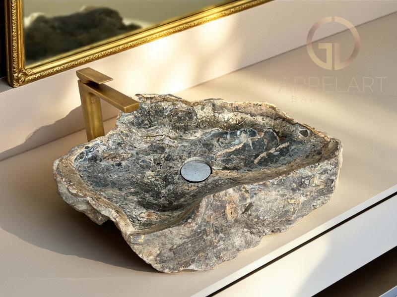 JAVA STONE SINK IN SMOKY TONES JAVA STONE SINK IN SMOKY TONES