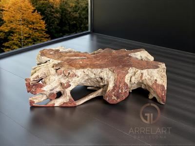 RUSTIC WOOD COFFEE TABLE SANDRINE