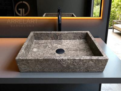 LAVABO DE MARMOL CUADRADO SANTINO