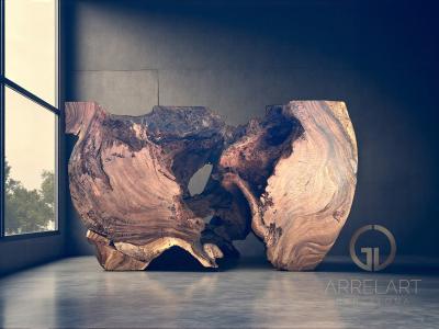 TISCHFUß AUS TROPISCHEM HOLZ ULUWATU