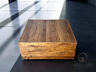 SQUARE ANTIQUE TEAK COFFEE TABLE OPORTO