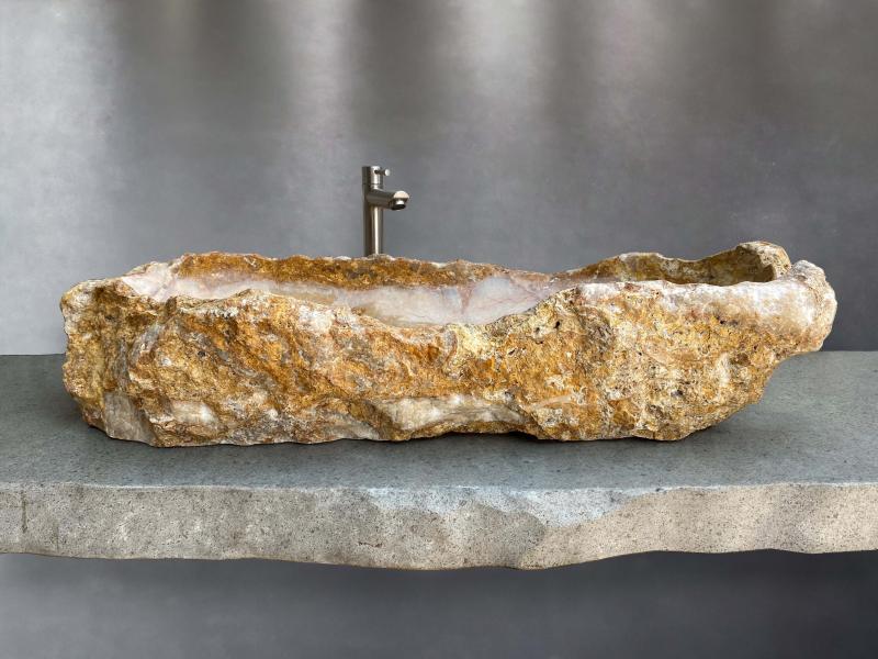BRAUNES STEINWASCHBECKEN GUNN