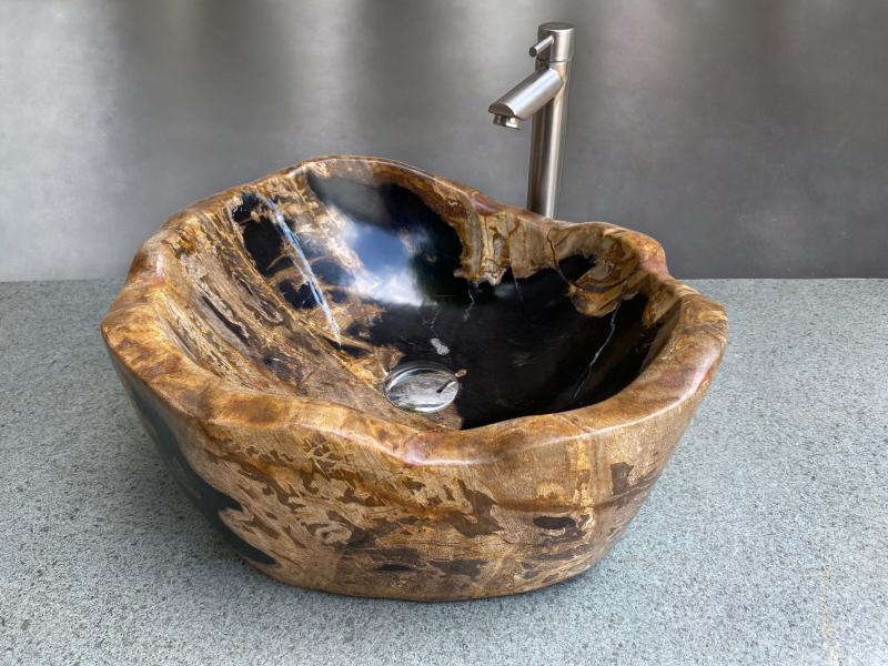 LAVABO DA APPOGGIO IN LEGNO FOSSILE PARIS